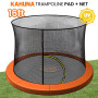 Kahuna 16ft Replacement Trampoline Safety Pad Cover and Safety Net Set thumbnail 1