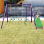 Kahuna Kids 4-Seater Swing Set with Slide Purple Green thumbnail 3