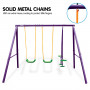 Kahuna Kids 4-Seater Swing Set Purple Green thumbnail 7