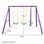 Kahuna Kids 4-Seater Swing Set Purple Green thumbnail 8