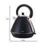 Pronti 3-in-1 Black Breakfast Set Kettle, 4-Slice Toaster and Pronti HomeMaid Coffee Machine Appliance Combo thumbnail 5
