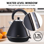Pronti 3-in-1 Black Breakfast Set Kettle, 4-Slice Toaster and Pronti HomeMaid Coffee Machine Appliance Combo thumbnail 8