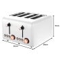 Pronti 3-in-1 White Breakfast Set Kettle, 4-Slice Toaster and Pronti HomeMaid Coffee Machine Appliance Combo thumbnail 6