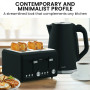 Pronti Silver Noir Collection 4 Slice Toaster and Kettle Bundle thumbnail 7