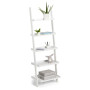 Sarantino Aster 5-Tier Ladder Shelf - White thumbnail 4