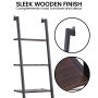 Sarantino Amelia 5-Tier Ladder Shelf in Walnut thumbnail 9
