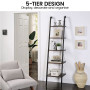 Sarantino Amelia 5-Tier Ladder Shelf in Walnut thumbnail 10
