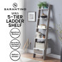 Sarantino Mira 5-Tier Ladder Shelf - White and Grey Oak thumbnail 10