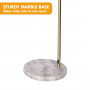 Sarantino Metal Arc Floor Lamp Antique Brass with Marble Base thumbnail 5