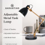 Sarantino Adjustable Metal Table Lamp in Black and Gold thumbnail 10