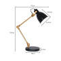 Sarantino Adjustable Metal Table Lamp in Black and Gold thumbnail 2