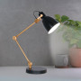 Sarantino Adjustable Metal Table Lamp in Black and Gold thumbnail 8