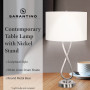 Sarantino Contemporary Table Lamp in Nickel Finish thumbnail 10
