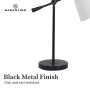 Sarantino Adjustable Metal Table Lamp - Black thumbnail 7