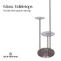 Sarantino Metal Floor Lamp with Glass Shelves thumbnail 10