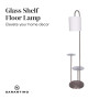 Sarantino Metal Floor Lamp with Glass Shelves thumbnail 2
