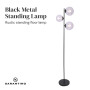 Sarantino 3-Light Black Metal Floor Lamp thumbnail 5