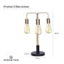 Sarantino Exposed Bulb Industrial Table Lamp thumbnail 5