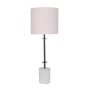 Sarantino Concrete & Metal Table Lamp with Off-White Linen Shade thumbnail 1
