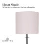 Sarantino Concrete & Metal Table Lamp with Off-White Linen Shade thumbnail 3