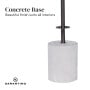 Sarantino Concrete & Metal Table Lamp with Off-White Linen Shade thumbnail 4
