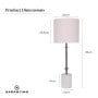 Sarantino Concrete & Metal Table Lamp with Off-White Linen Shade thumbnail 8