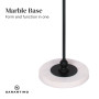 Sarantino Metal Floor Lamp with Marble Base & Off-White Shade thumbnail 3