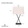Sarantino Pair of Metal Table Lamps Rectangular Shade X Stand thumbnail 9