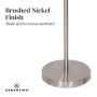 Sarantino Brushed Nickel Height-Adjustable Metal Floor Lamp thumbnail 8