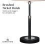 Sarantino Metal Table Lamp with Linen Drum Shade thumbnail 7