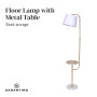 Sarantino Floor Lamp with Metal End Table thumbnail 3