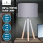 Sarantino Tripod Desk Lamp in Metal & Wood Nordic Minimalist Light thumbnail 7