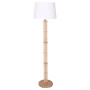 Rattan Floor Lamp With Off-White Linen Shade by Sarantino thumbnail 1