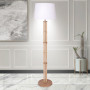 Rattan Floor Lamp With Off-White Linen Shade by Sarantino thumbnail 10
