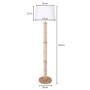 Rattan Floor Lamp With Off-White Linen Shade by Sarantino thumbnail 2