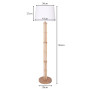 Sarantino Rattan Floor Lamp With Off-White Linen Shade thumbnail 2