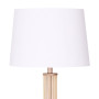 Rattan Floor Lamp With Off-White Linen Shade by Sarantino thumbnail 3