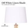 Rattan Floor Lamp With Off-White Linen Shade by Sarantino thumbnail 7