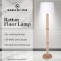Sarantino Rattan Floor Lamp With Off-White Linen Shade thumbnail 10