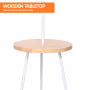 Metal Tripod Floor Lamp Shade with Wooden Table Shelf thumbnail 5