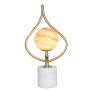 Sarantino Sculptural Orange Glass Table Lamp with White Marble Base thumbnail 1