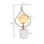 Sarantino Sculptural Orange Glass Table Lamp with White Marble Base thumbnail 2