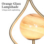Sarantino Sculptural Orange Glass Table Lamp with White Marble Base thumbnail 6