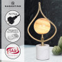 Sarantino Sculptural Orange Glass Table Lamp with White Marble Base thumbnail 8