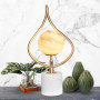Sarantino Sculptural Orange Glass Table Lamp with White Marble Base thumbnail 9