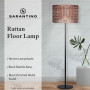 Sarantino Rattan Floor Lamp thumbnail 9