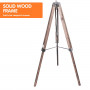 Timber Tripod Floor Lamp Shade Adjustable Height Linen Taper Fabric thumbnail 5