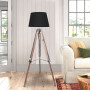 Timber Tripod Floor Lamp Shade Adjustable Height Linen Taper Fabric thumbnail 6