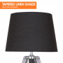 Sarantino Wooden Tripod Table Lamp With Black Linen Taper Fabric Shade thumbnail 3