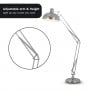 Sarantino Metal Architect Floor Lamp Shade Adjustable Height - Chrome thumbnail 4